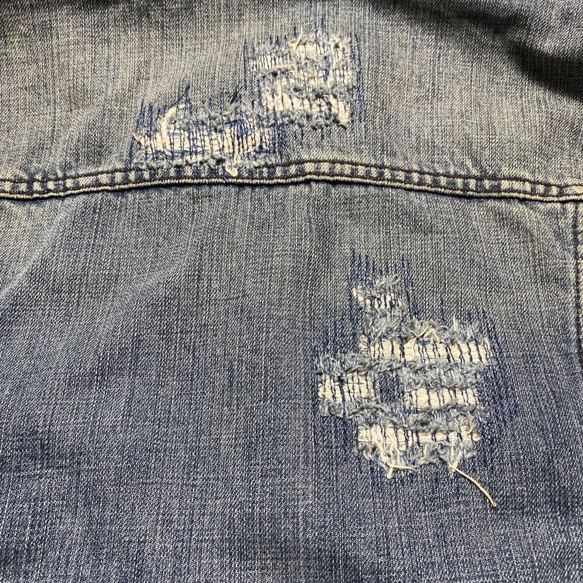 Dolce & Gabbana × Vintage Vintage Dolce & Gabbana D&G Distressed Denim Jacket Size US S / EU 44-46 / 1 - 9 Thumbnail