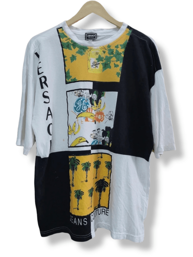 Versace Jeans Couture × Vintage VINTAGE 90s VERSACE JEAN COUTURE ART TSHIRT Size US M / EU 48-50 / 2 - 15 Thumbnail