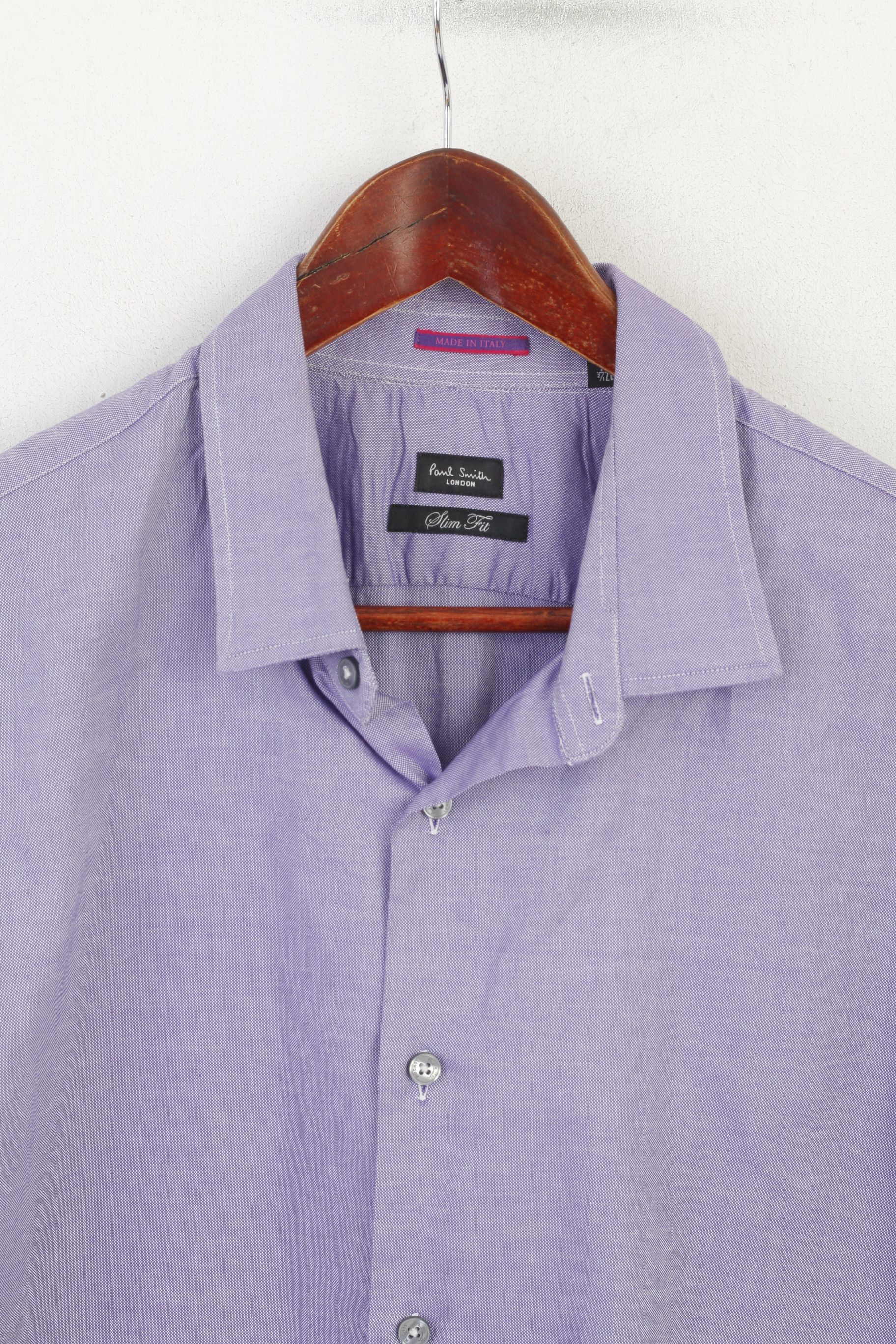 Paul Smith Paul Smith London Men 17.5 44 L Casual Shirt Purple 5887 Size US L / EU 52-54 / 3 - 3 Thumbnail