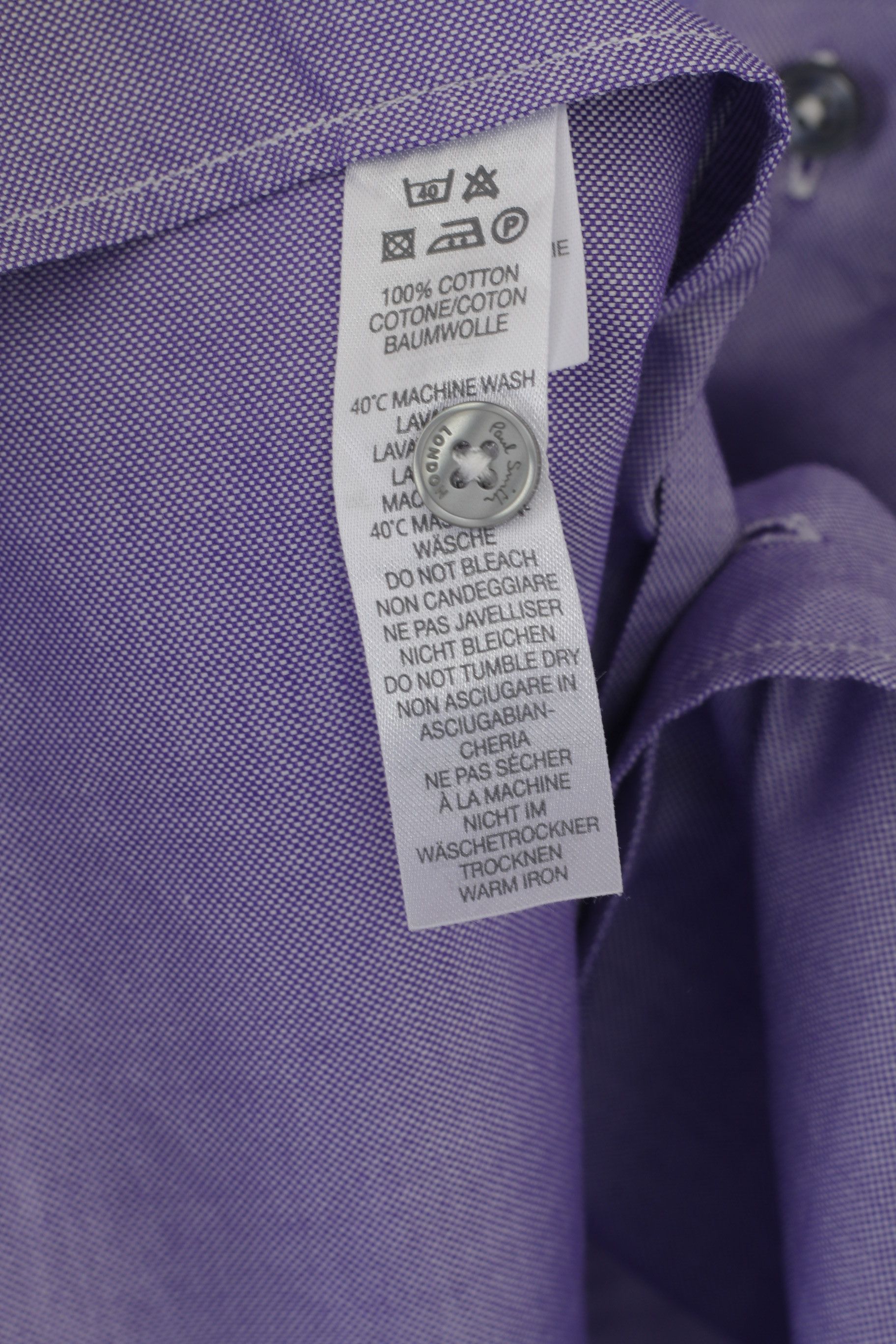 Paul Smith Paul Smith London Men 17.5 44 L Casual Shirt Purple 5887 Size US L / EU 52-54 / 3 - 6 Thumbnail