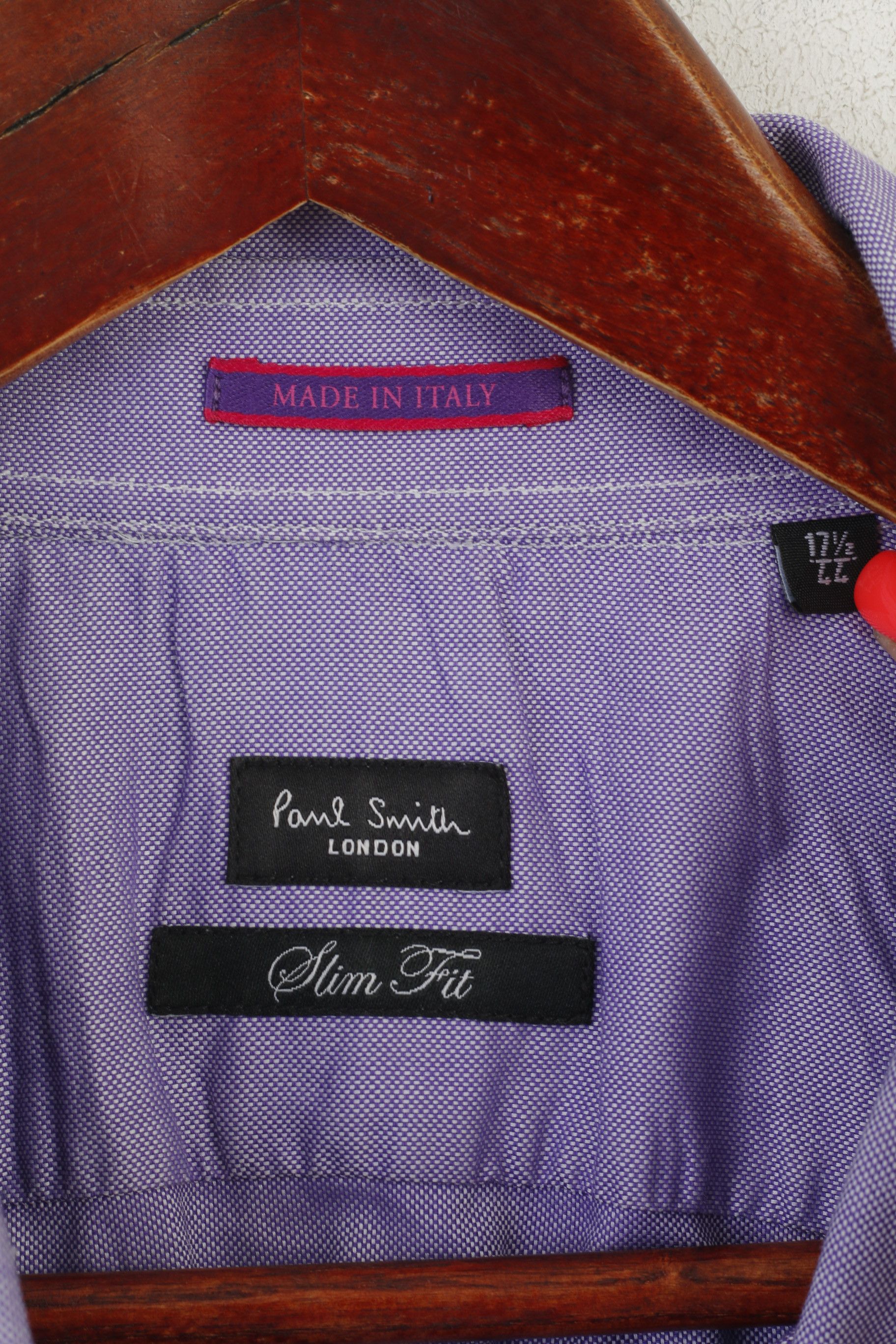 Paul Smith Paul Smith London Men 17.5 44 L Casual Shirt Purple 5887 Size US L / EU 52-54 / 3 - 5 Thumbnail
