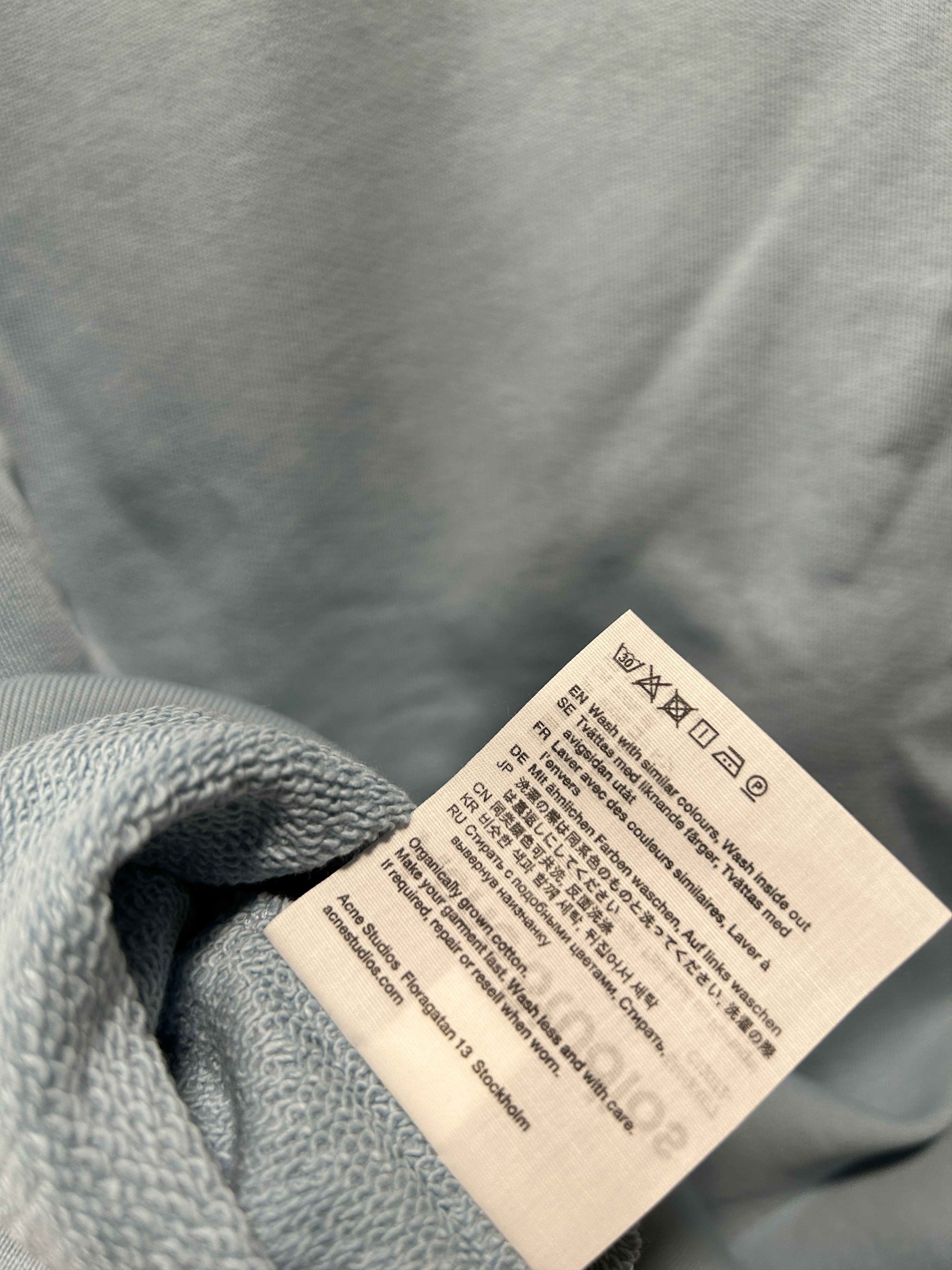 Acne Studios ACNE STUDIOS FAIRVIEW FACE CREW SWEAT POWDER BLUE Size US XS / EU 42 / 0 - 5 Thumbnail