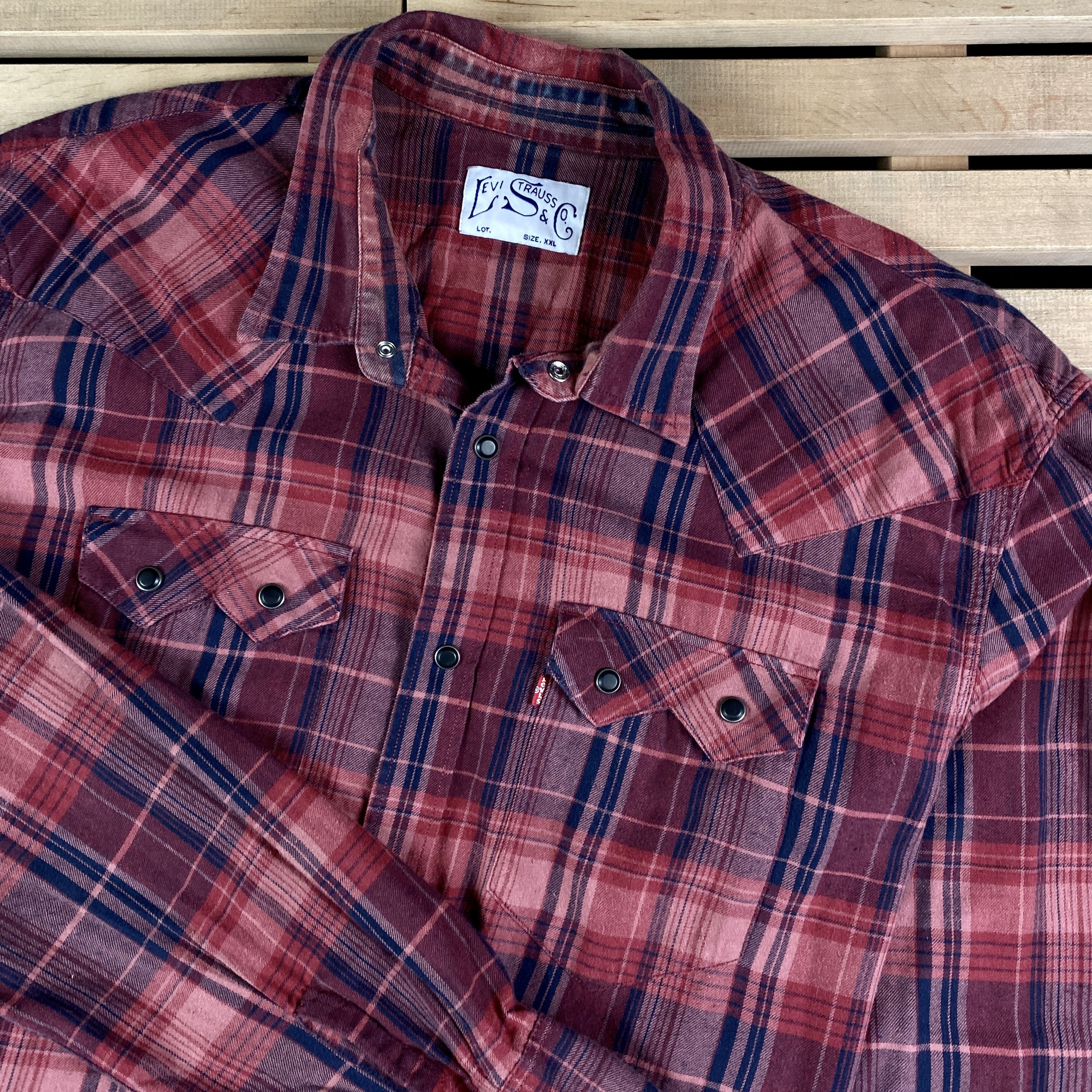 Levi's × Levi's Vintage Clothing × Vintage Mens Shirt Long Sleeve Levis Vintage Size XXL 2XL Size US XXL / EU 58 / 5 - 2 Thumbnail