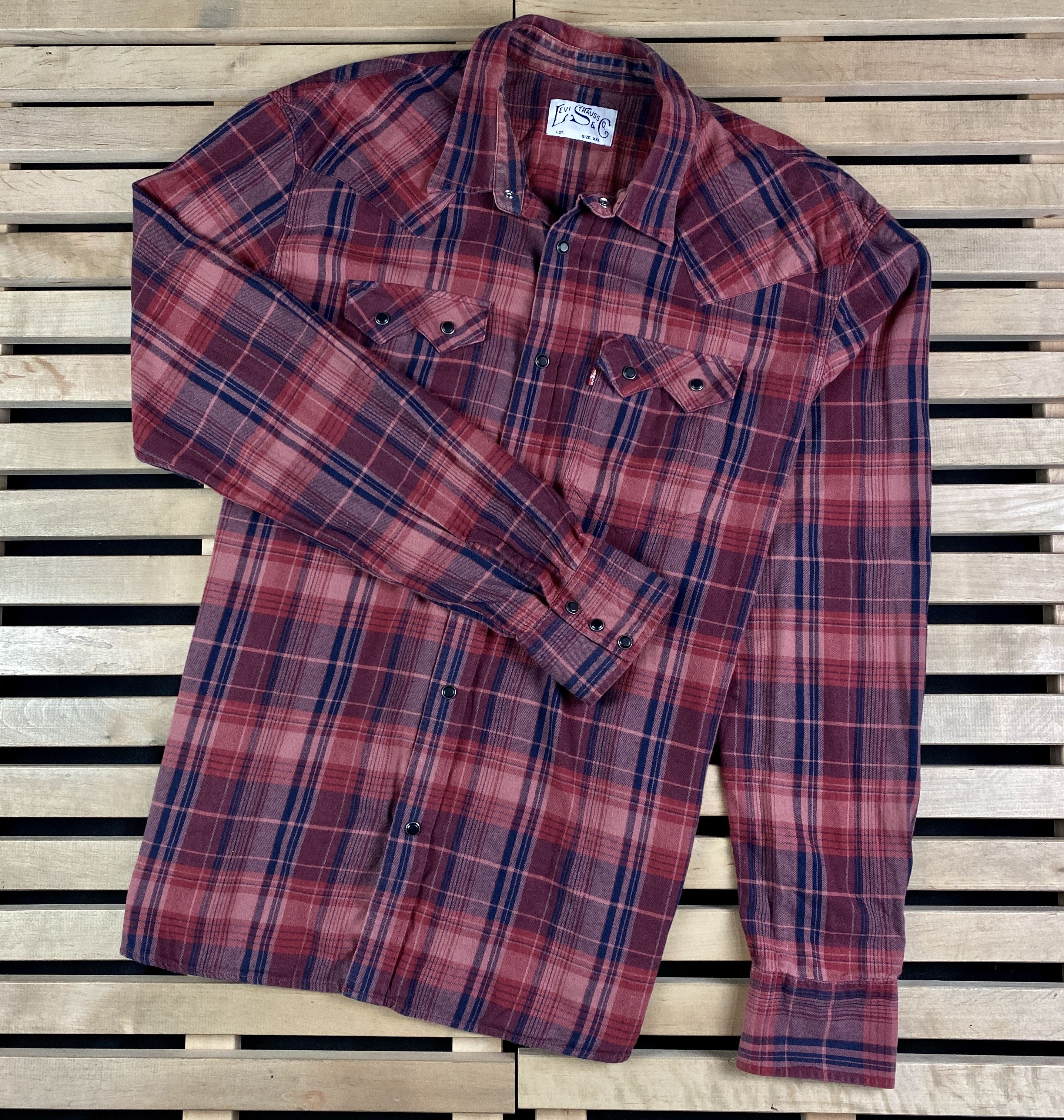 Levi's × Levi's Vintage Clothing × Vintage Mens Shirt Long Sleeve Levis Vintage Size XXL 2XL Size US XXL / EU 58 / 5 - 1 Thumbnail