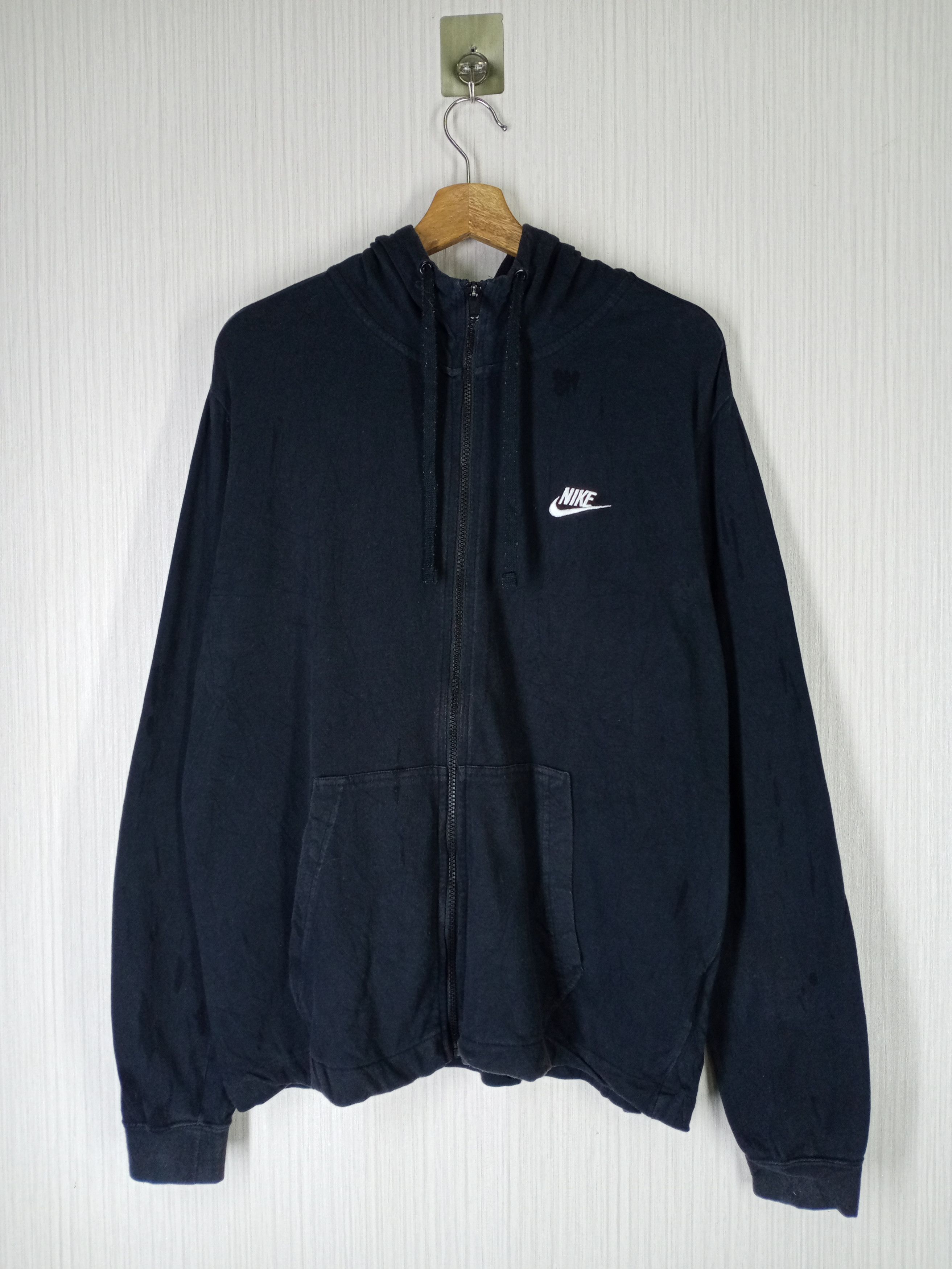 Nike Rare Vintage Nike Small Logo Zipper Hoodie Size US XL / EU 56 / 4 - 2 Thumbnail