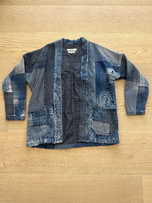 Fdmtl Fdmtl Japan Boro Patchwork Indigo Kimono Jacket 5yr Haori 