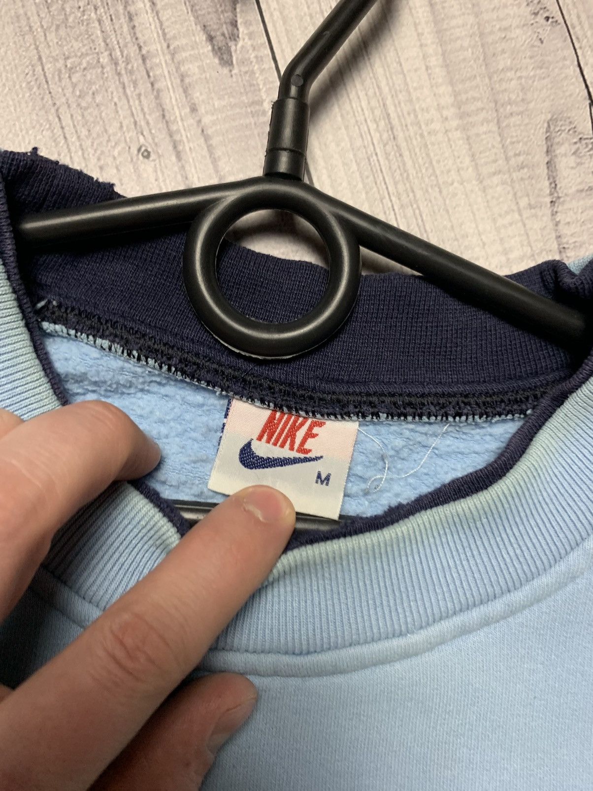 Nike × Vintage Vintage sweatshirt Nike blue size M Size US M / EU 48-50 / 2 - 9 Thumbnail