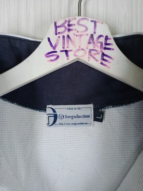 Sergio Tacchini × Vintage Vintage 90s SERGIO TACCHINI Half Zipper Sweatshirt Size US L / EU 52-54 / 3 - 6 Thumbnail
