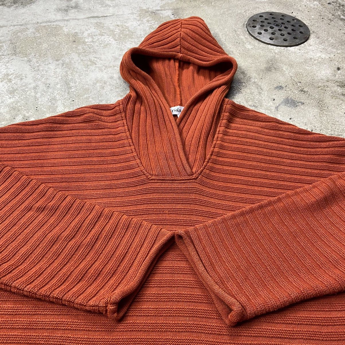 Vintage FRIDA ARCHIVE RASTA PONCHO KNITTED SWEATER HOODIE - № 1072 Size US L / EU 52-54 / 3 - 3 Thumbnail