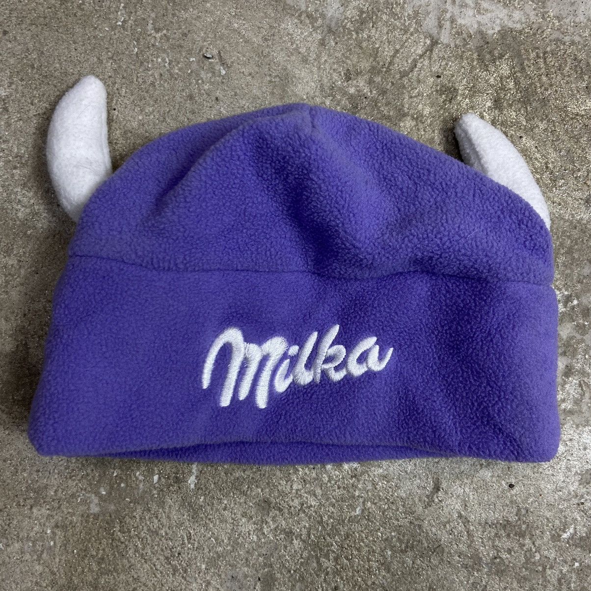 Vintage Y2K MILKA FLEECE HORNS VINTAGE RARE BEANIE HAT - LOT № 4057 Size ONE SIZE - 2 Thumbnail