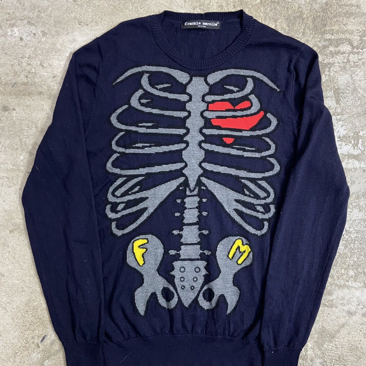 Frankie Morello FRANKIE MORELLO MILAN Y2K BONES SKELETON X-RAY KNIT - № 1069 Size US L / EU 52-54 / 3 - 2 Thumbnail