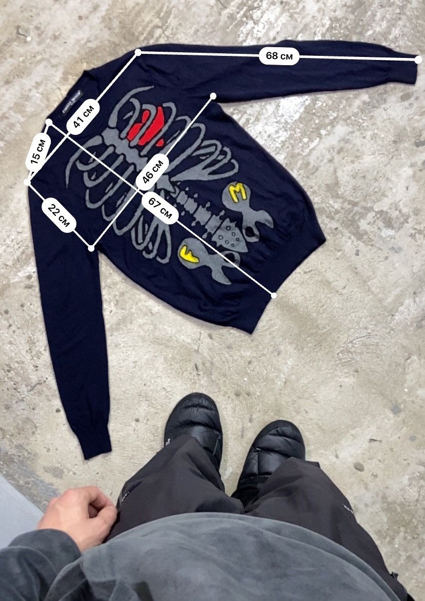 Frankie Morello FRANKIE MORELLO MILAN Y2K BONES SKELETON X-RAY KNIT - № 1069 Size US L / EU 52-54 / 3 - 10 Thumbnail