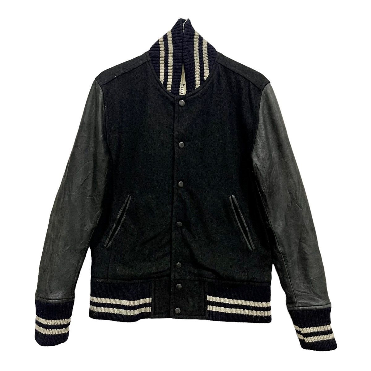 Hiroshi Fujiwara Japanese Brand Hiromichi Nakano Wool/Leather Varsity Jacket Size US M / EU 48-50 / 2 - 2 Thumbnail