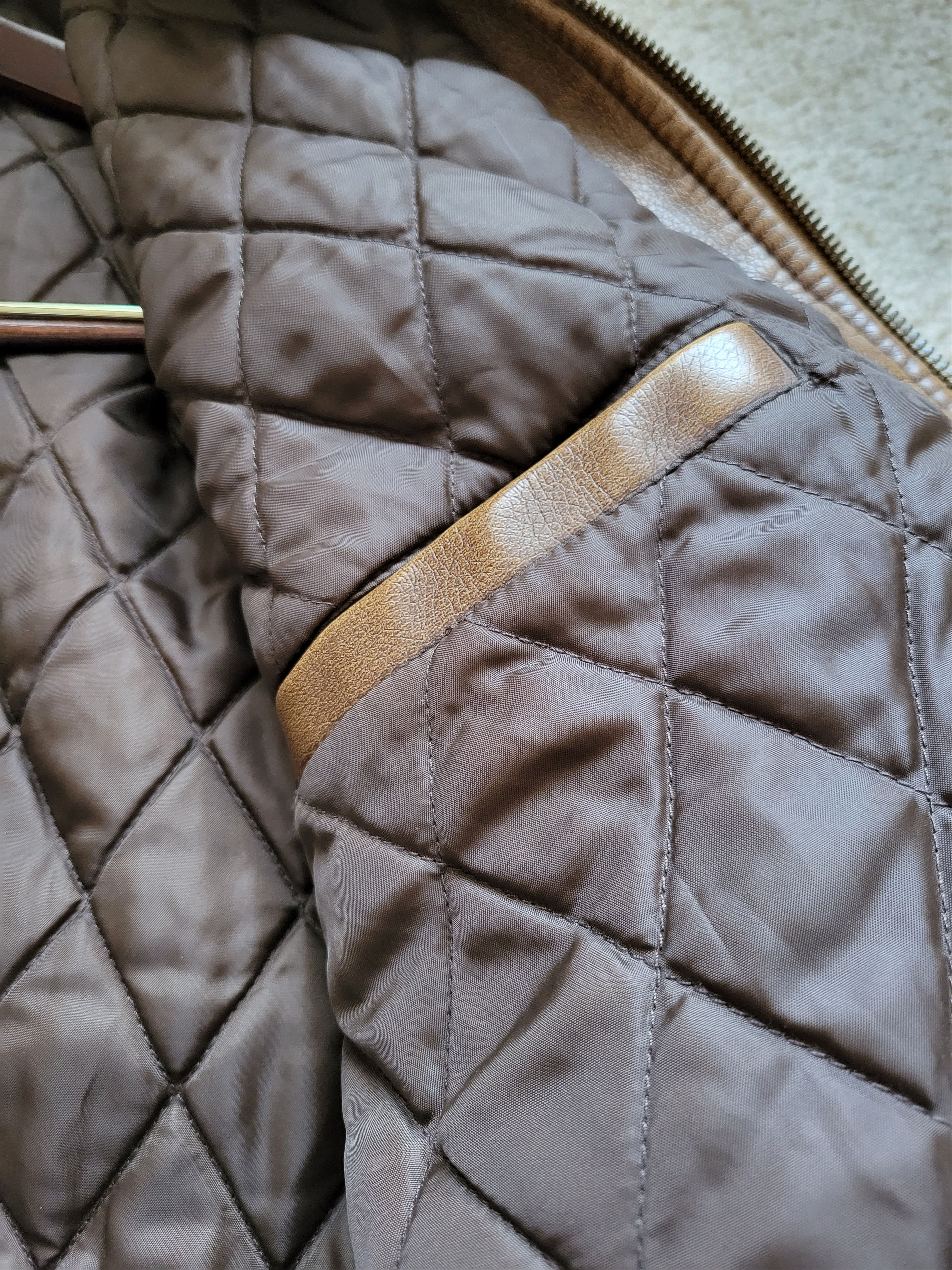 Zara Brown Faux Leather Aviator Jacket Size US M / EU 48-50 / 2 - 4 Thumbnail