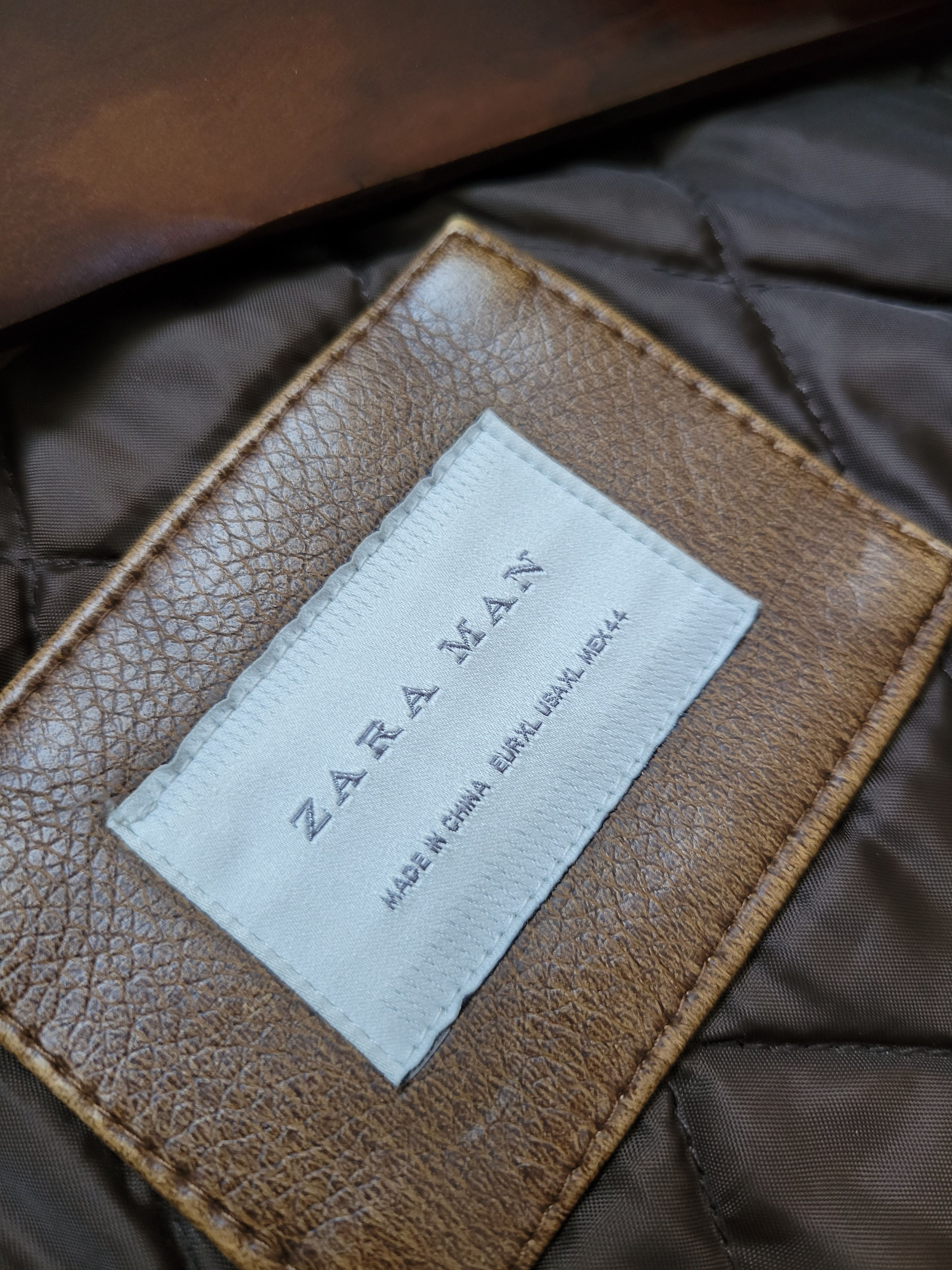 Zara Brown Faux Leather Aviator Jacket Size US M / EU 48-50 / 2 - 7 Thumbnail