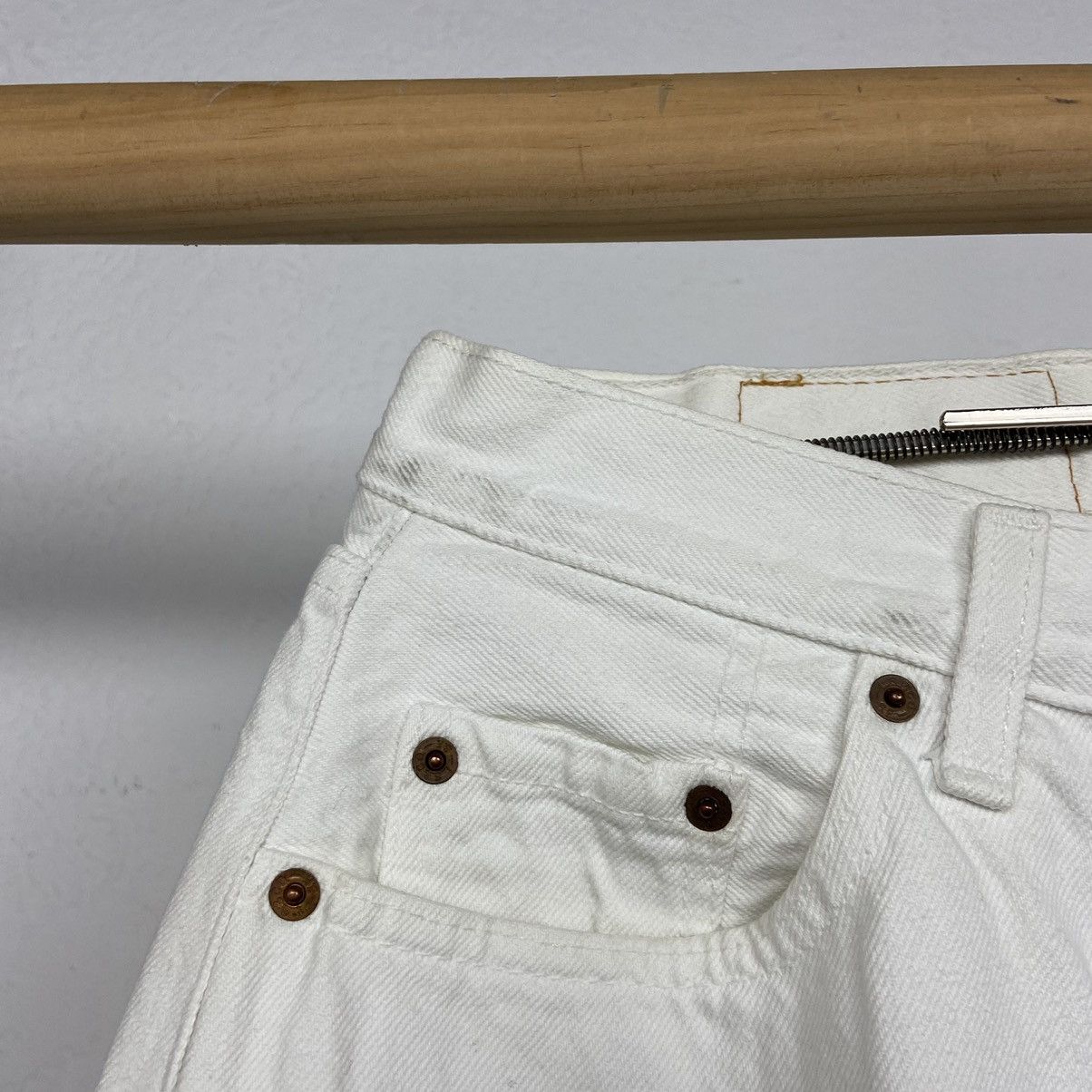Levi's 1980s LEVIS 501 RARE WHITE JEANS PANTS - № 3068 Size US 32 / EU 48 - 7 Thumbnail