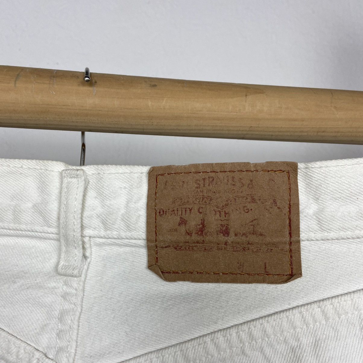 Levi's 1980s LEVIS 501 RARE WHITE JEANS PANTS - № 3068 Size US 32 / EU 48 - 11 Thumbnail