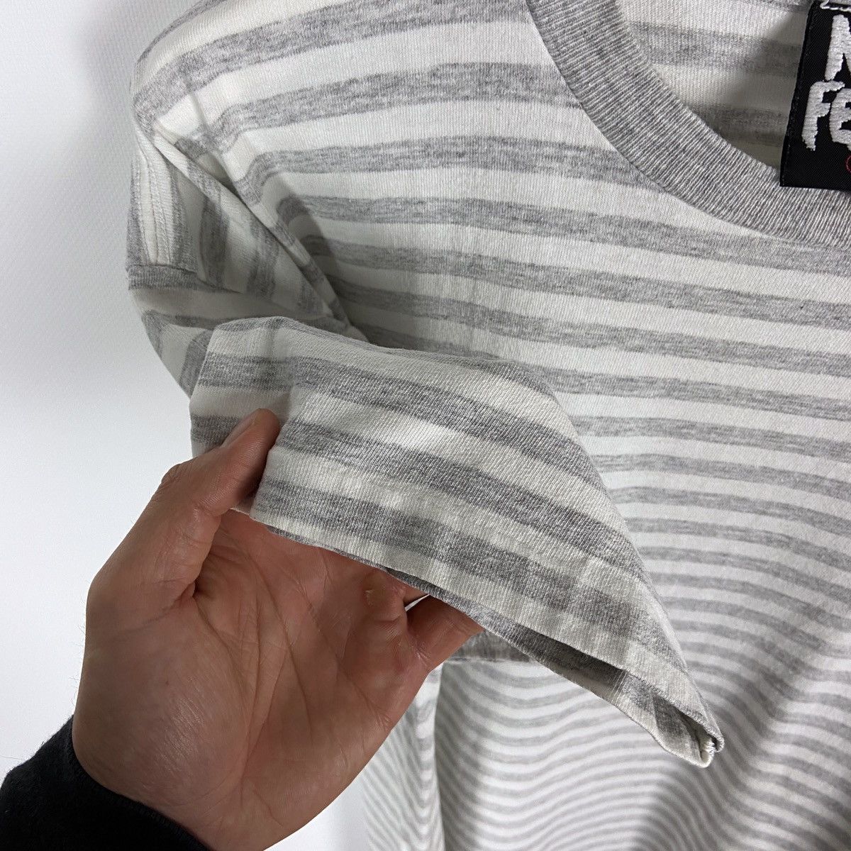 No Fear Vintage 90s No Fear Striped Embroidered logo Made in USA tee Size US L / EU 52-54 / 3 - 6 Thumbnail