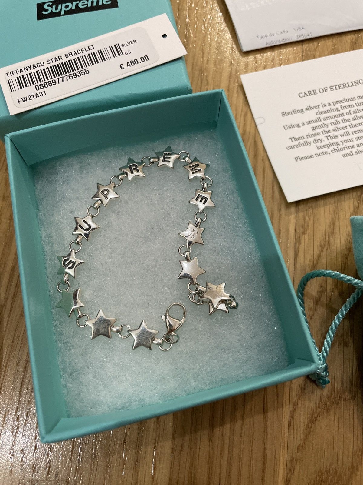 Supreme Supreme x Tiffany Bracelet | Grailed