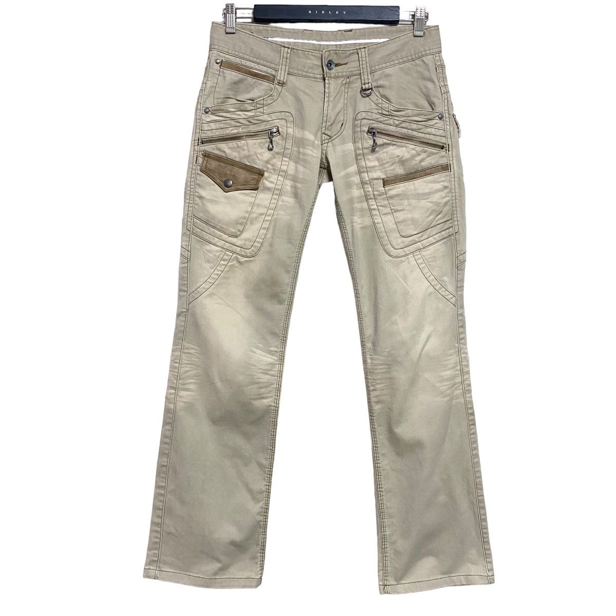 Japanese Brand Nicole Club For Men Denim Flare Multipocket Pants Stretch Size US 30 / EU 46 - 2 Thumbnail