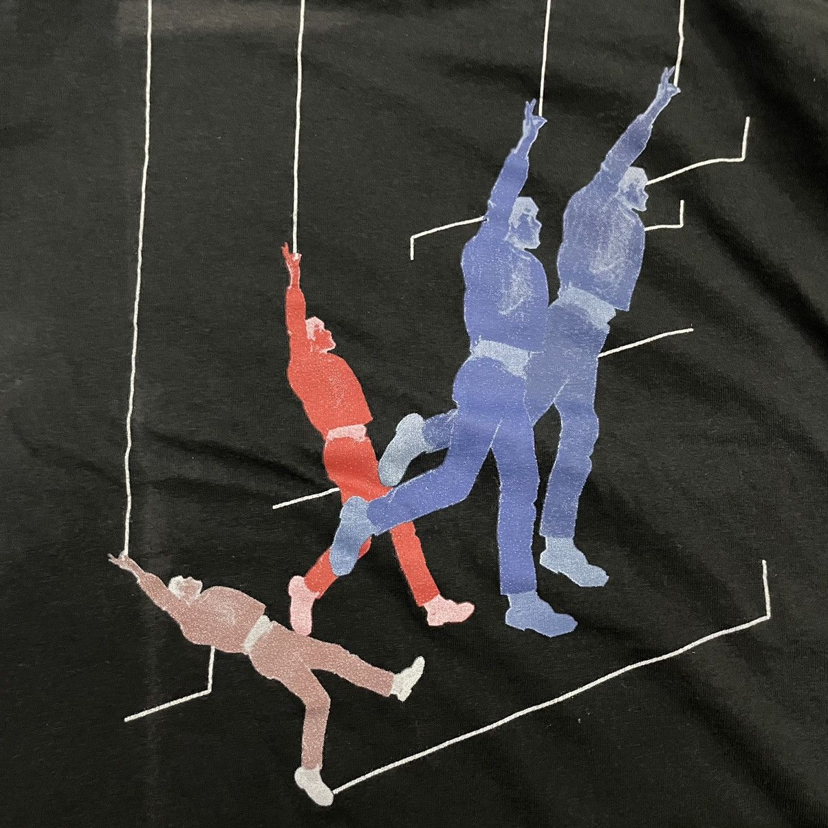 Raf Simons × Raf by Raf Simons 💥Raf by Raf Simons Hangging Man Graphic T-shirt Vneck Size US XS / EU 42 / 0 - 5 Thumbnail