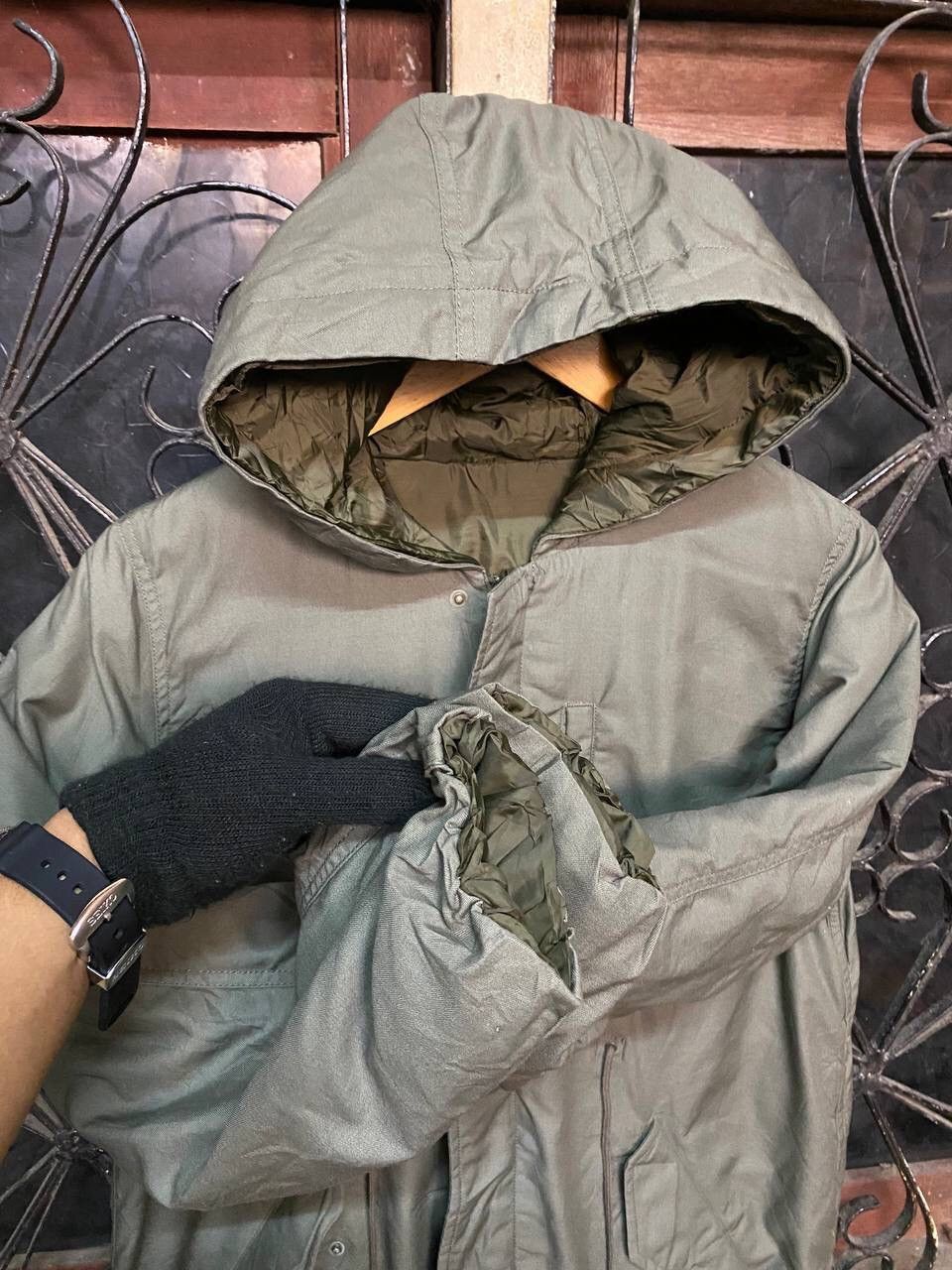 Japanese Brand EARTH MUSIC & ECOLOGY HOODED PARKA JACKET Size US M / EU 48-50 / 2 - 8 Thumbnail