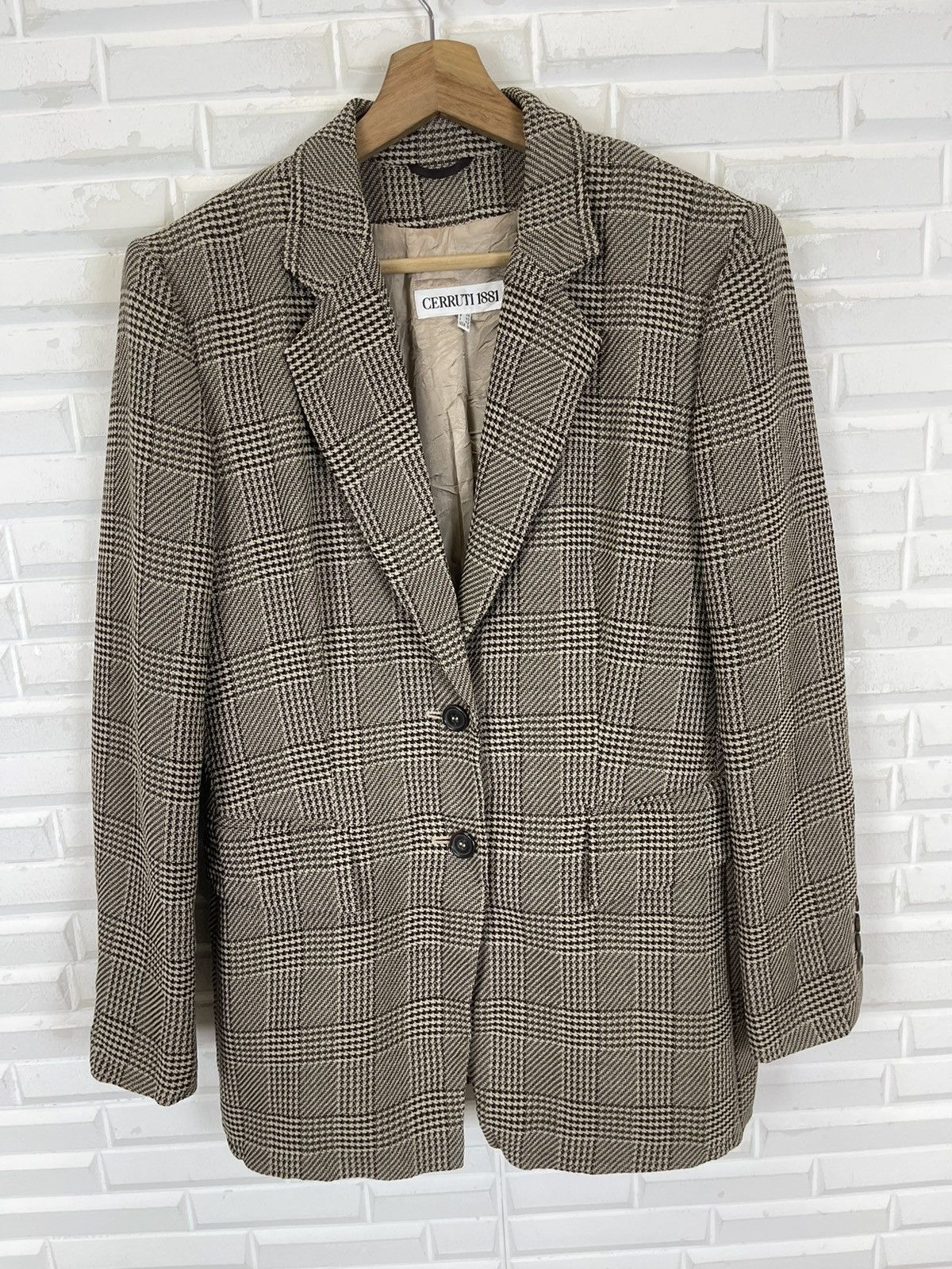 Cerruti 1881 Vintage CERUTTI 1881 Hiundstooth Double breast Jacket Size US L / EU 52-54 / 3 - 2 Thumbnail