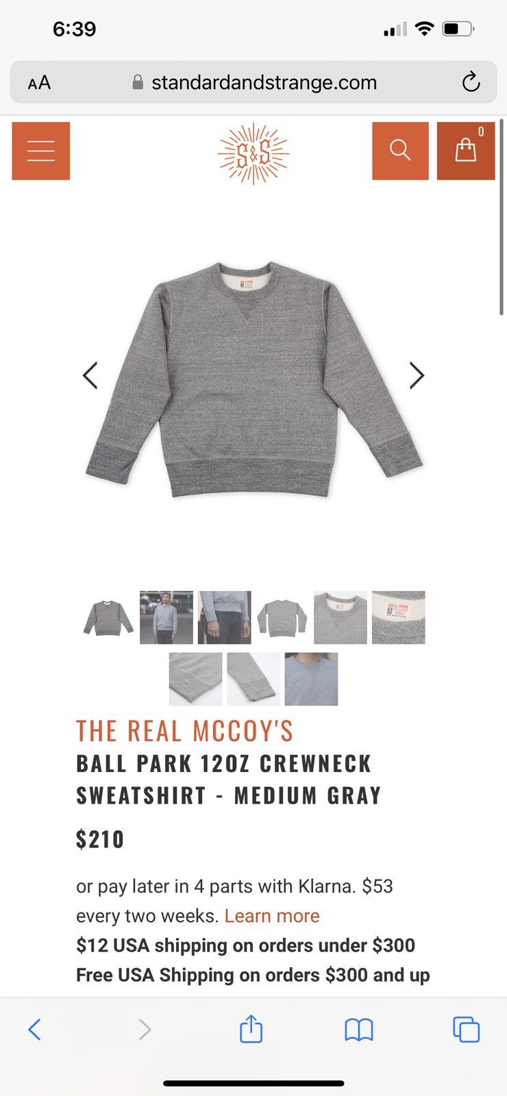 BALL PARK F/Z SWEATSHIRT – The Real McCoy's
