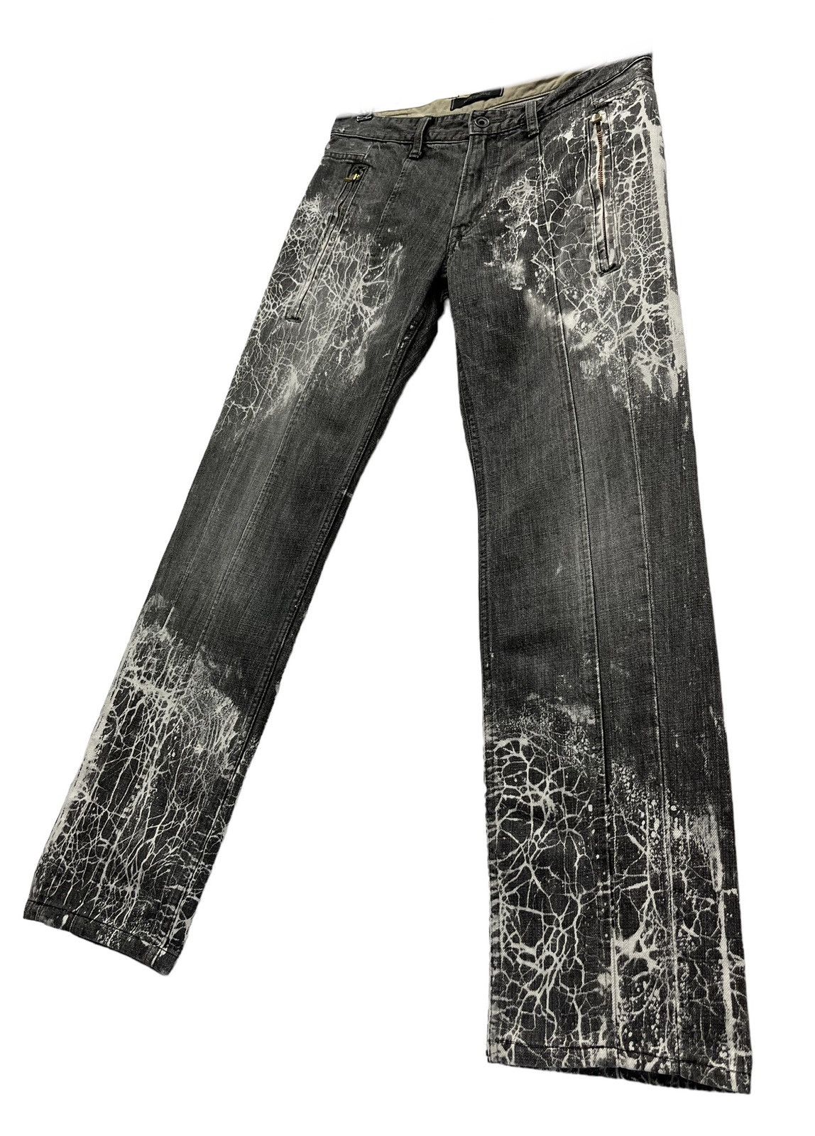 Art Comes First 🔥DOPE🔥Vtg WESTBORNE Acid Splash Design Denim Made In Japan Size US 30 / EU 46 - 2 Thumbnail