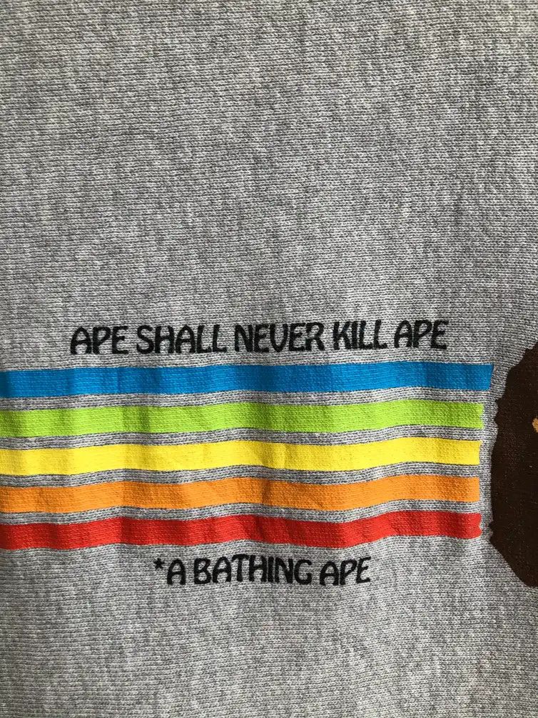 Bape VINTAGE Y2K BAPE APE SHALL NEVER KILL APE RAINBOW SWEATSHIRT Size US L / EU 52-54 / 3 - 5 Thumbnail