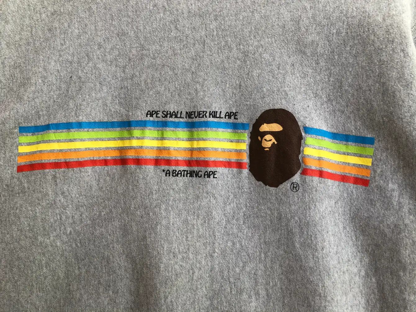 Bape VINTAGE Y2K BAPE APE SHALL NEVER KILL APE RAINBOW SWEATSHIRT Size US L / EU 52-54 / 3 - 4 Thumbnail