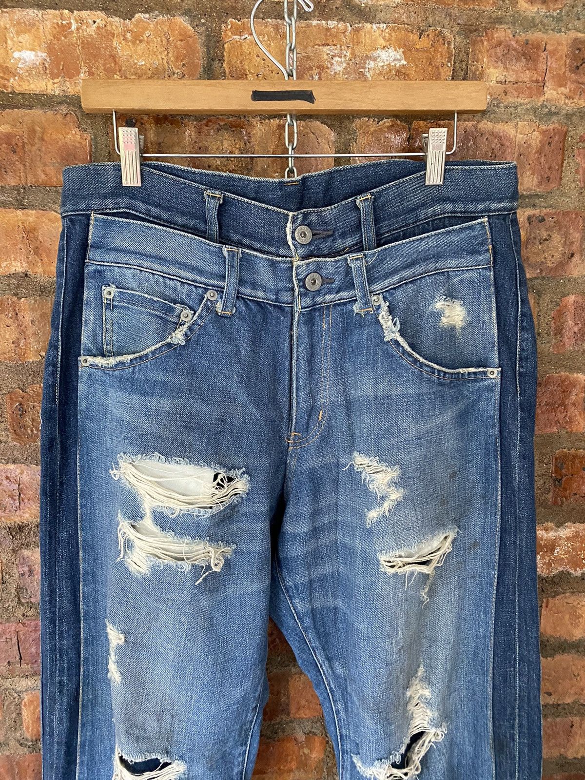 WHIZ LIMITED 90s Whiz Limited REBUILD Double waist Double denim Size US 33 - 4 Thumbnail