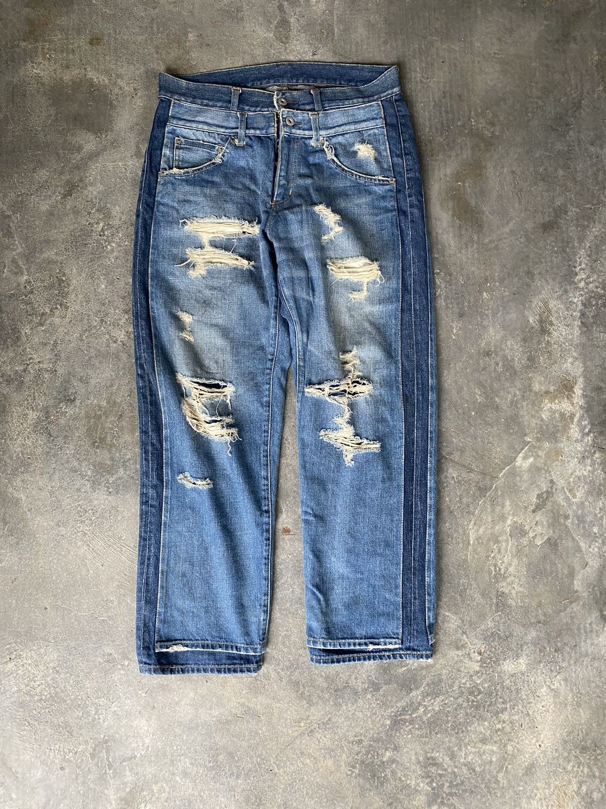 WHIZ LIMITED 90s Whiz Limited REBUILD Double waist Double denim Size US 33 - 2 Thumbnail