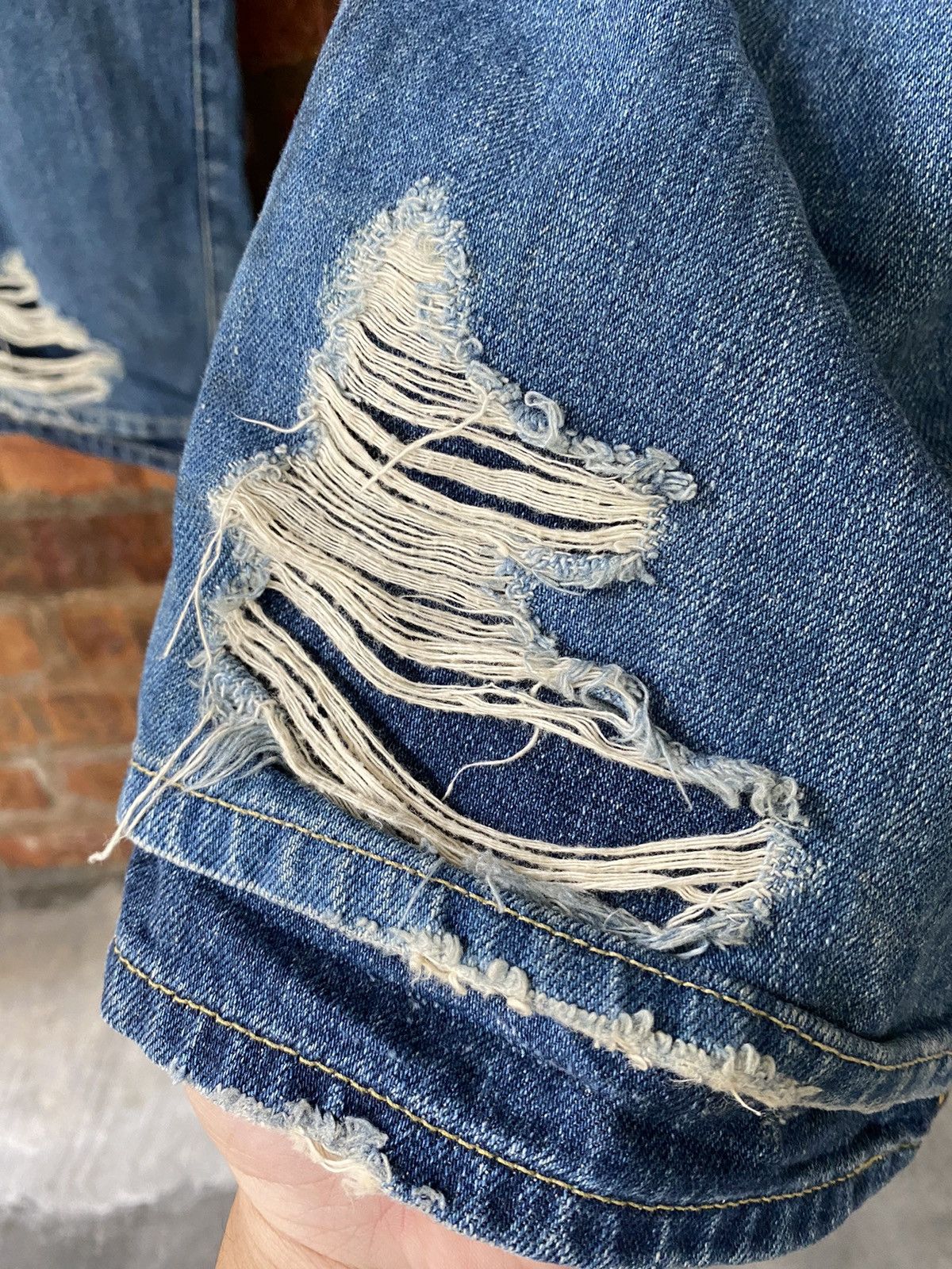 WHIZ LIMITED 90s Whiz Limited REBUILD Double waist Double denim Size US 33 - 16 Thumbnail
