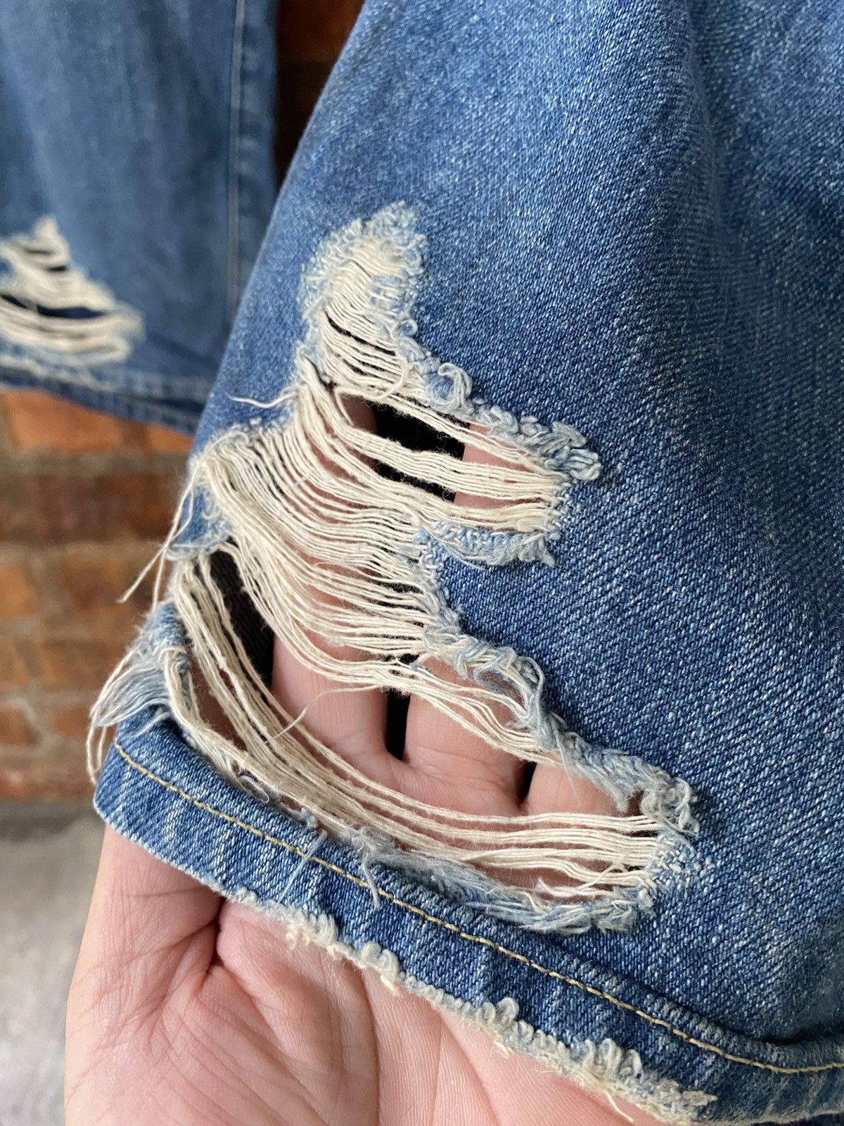 WHIZ LIMITED 90s Whiz Limited REBUILD Double waist Double denim Size US 33 - 17 Thumbnail