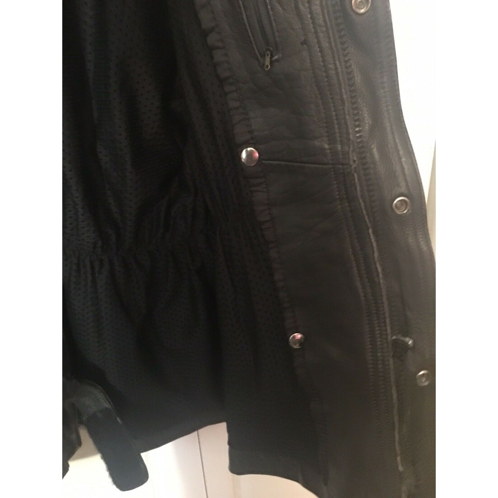 Other Vintage Heavy Black Leather Men’s Sz 54 Motorcycle Jacket Size US XXL / EU 58 / 5 - 7 Thumbnail