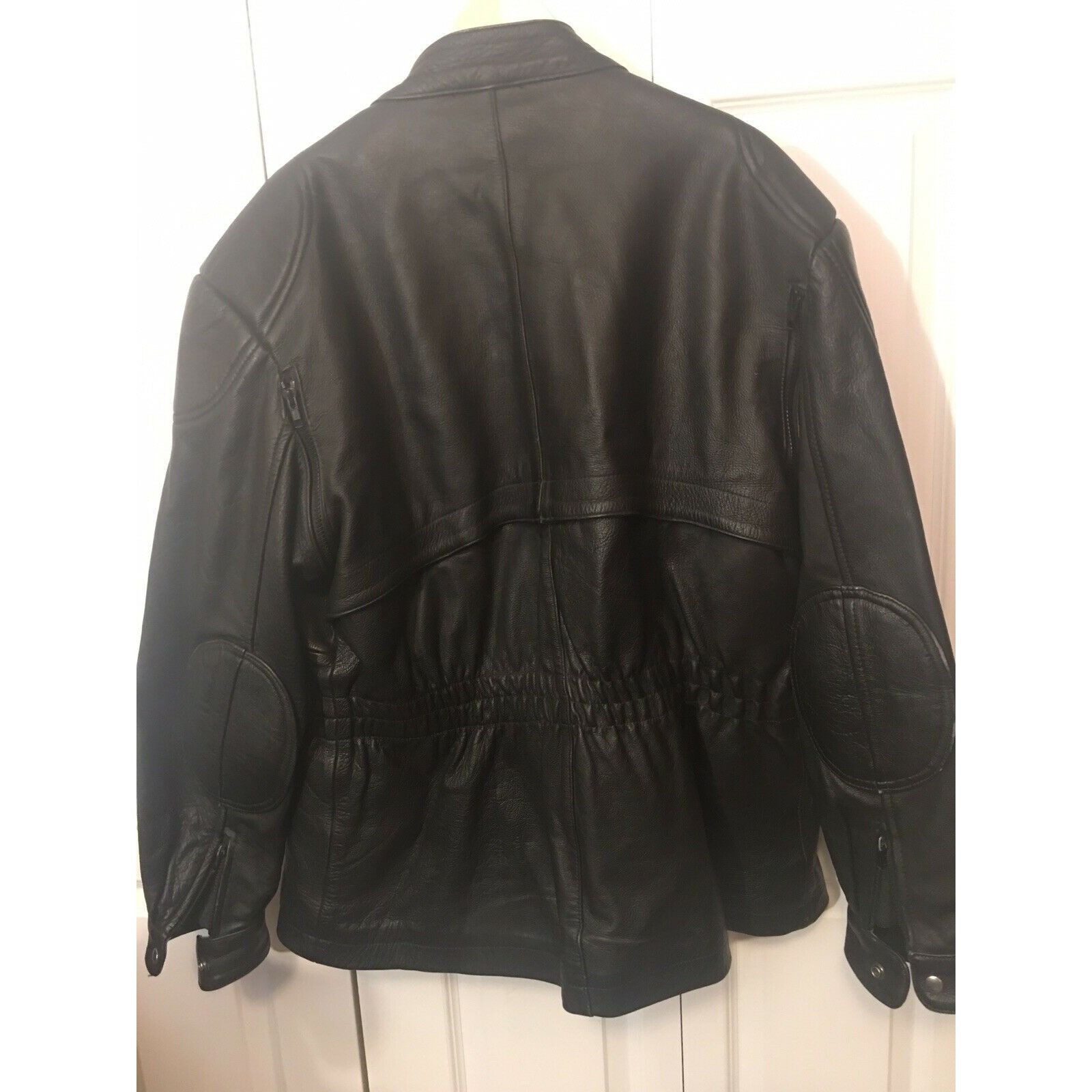 Other Vintage Heavy Black Leather Men’s Sz 54 Motorcycle Jacket Size US XXL / EU 58 / 5 - 11 Thumbnail