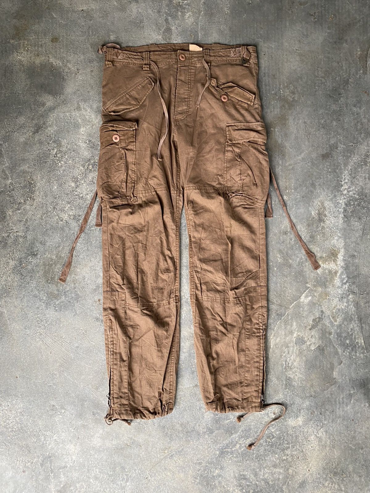 Japanese Brand × PPFM × Tornado Mart MANGROVE Japan hem Zipper drawstring cargos Size US 35 - 2 Thumbnail