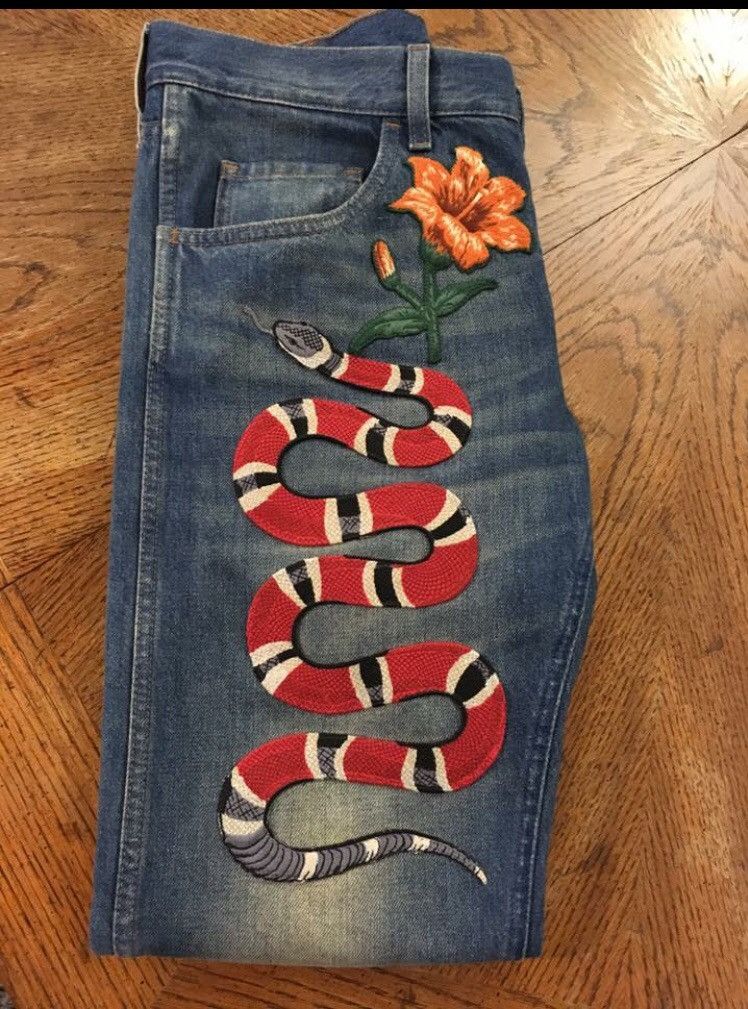 komme til syne scrapbog Forstå Gucci Gucci Snake Denim | Grailed