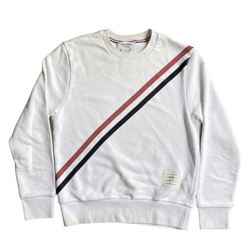 Thom Browne SS21 Diagonal Stripe Crew Neck Sweater Size US S / EU 44-46 / 1 - 2 Thumbnail