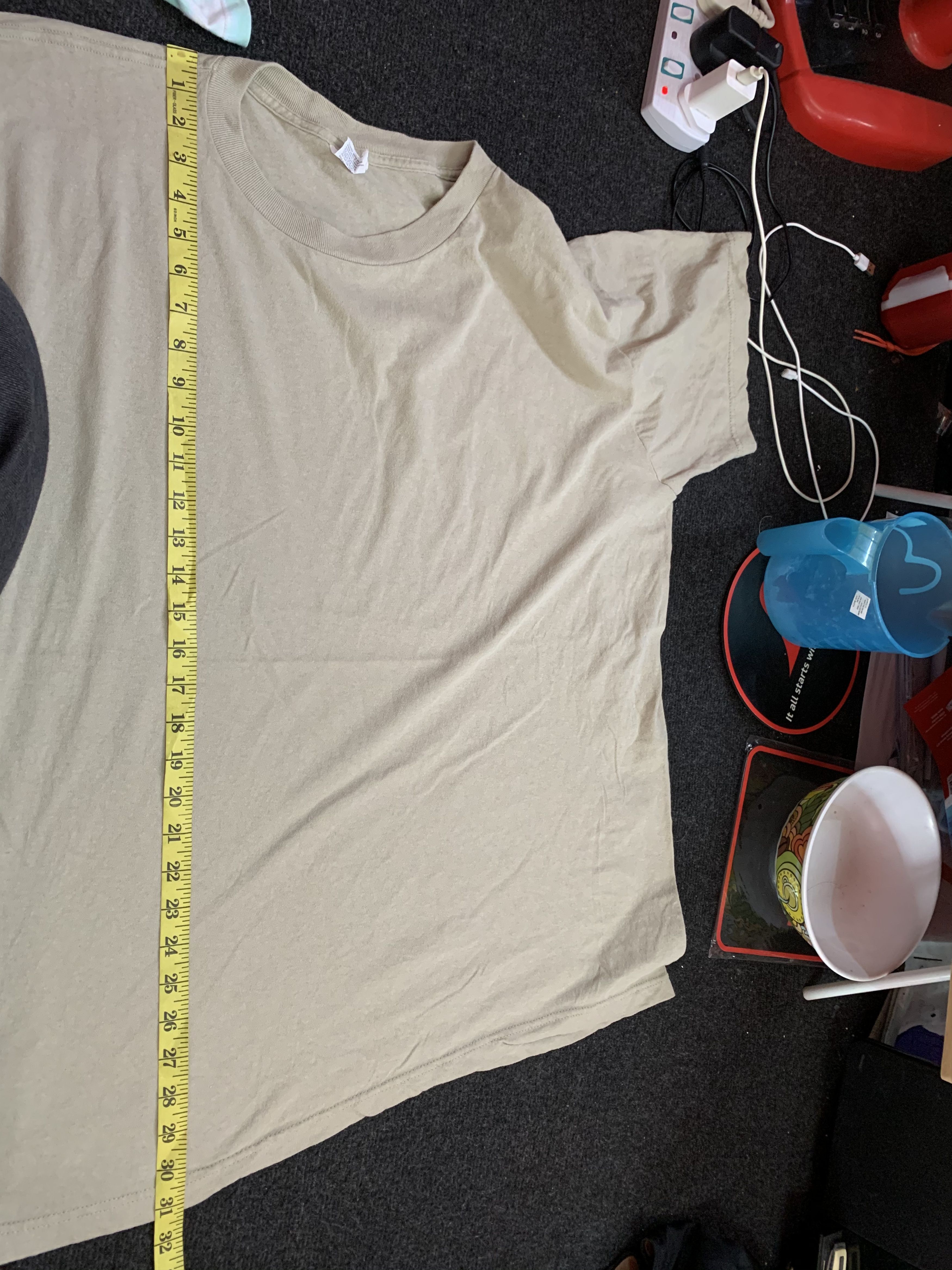 Vintage 🔥Vintage Plain Army Tee Campbellsville Apparel Company Size US XXL / EU 58 / 5 - 7 Thumbnail