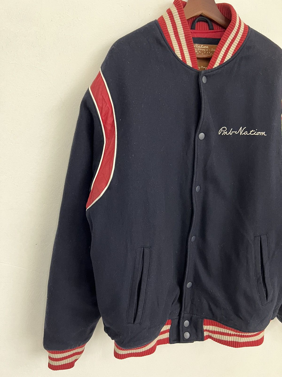 Vintage PMB Nation Varsity Jacket Size US XL / EU 56 / 4 - 4 Thumbnail