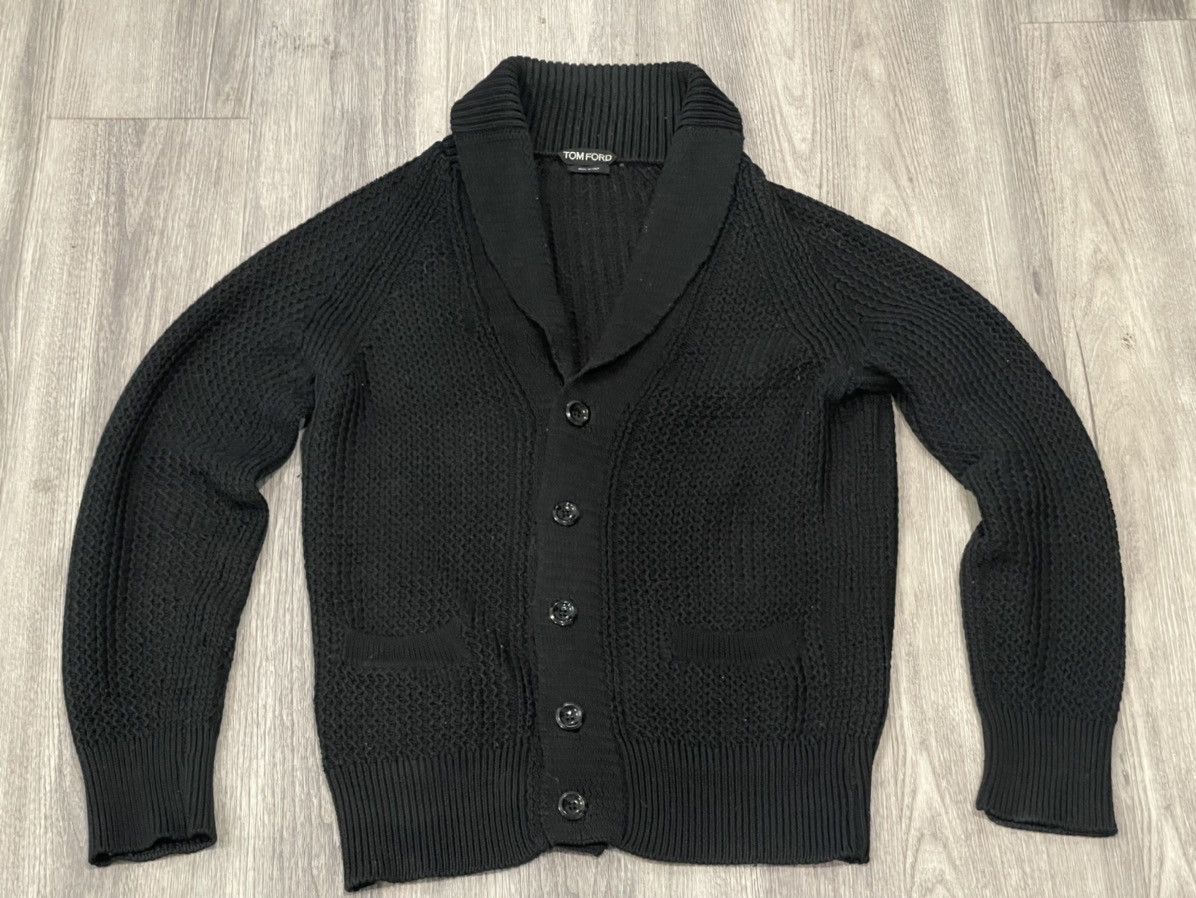 Tom Ford Bond Shawl Collar Thick Knit Cardigan TFK355 Sz. 48