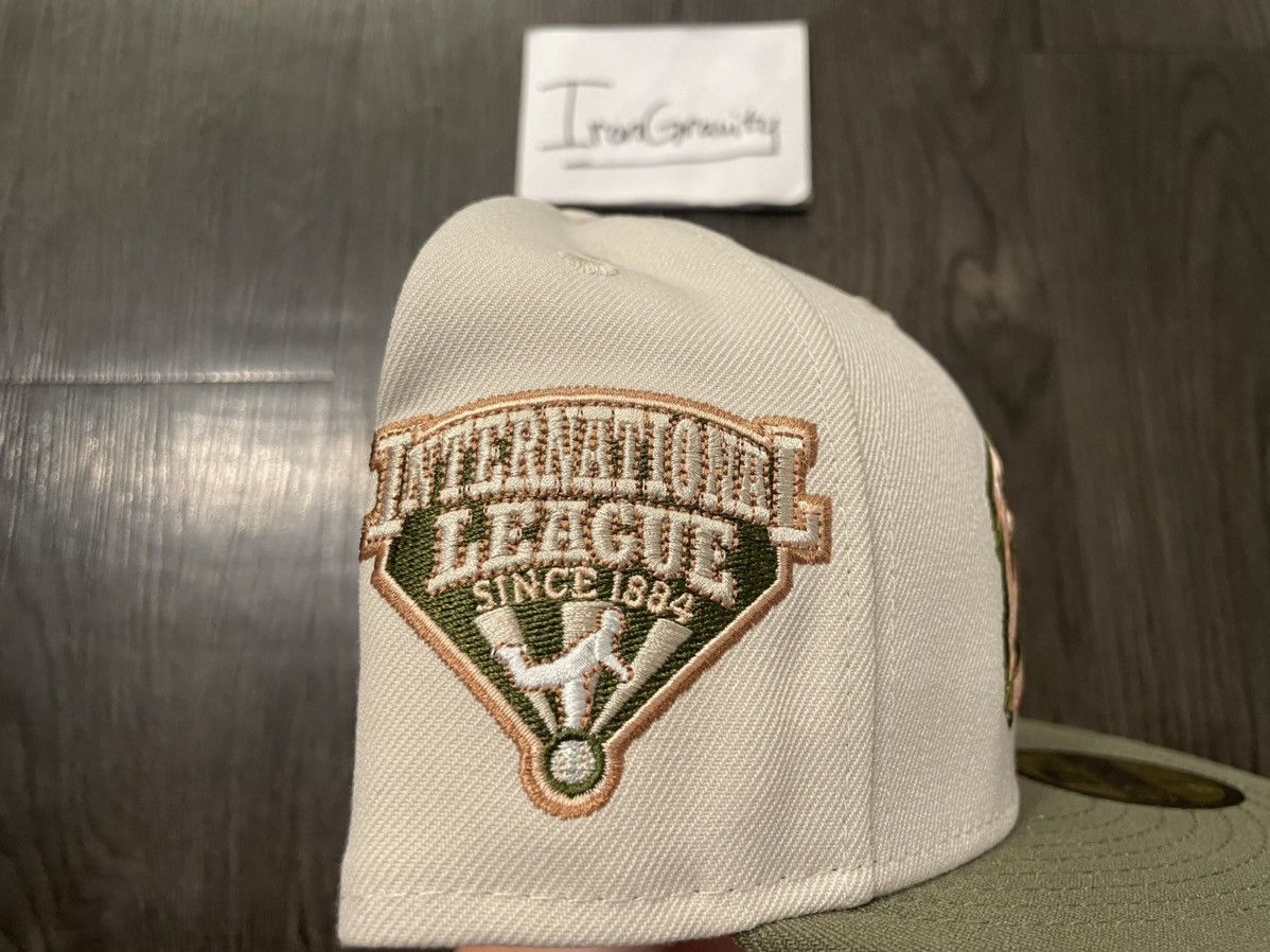 MLB 7 1/2 Buffalo Bisons Autumn 22 Peach Fitted Hat Size ONE SIZE - 3 Thumbnail