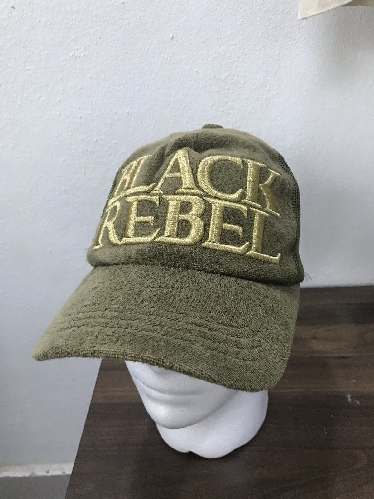Vintage Black Rebel Motocycle Club Embroidery Suede Cap