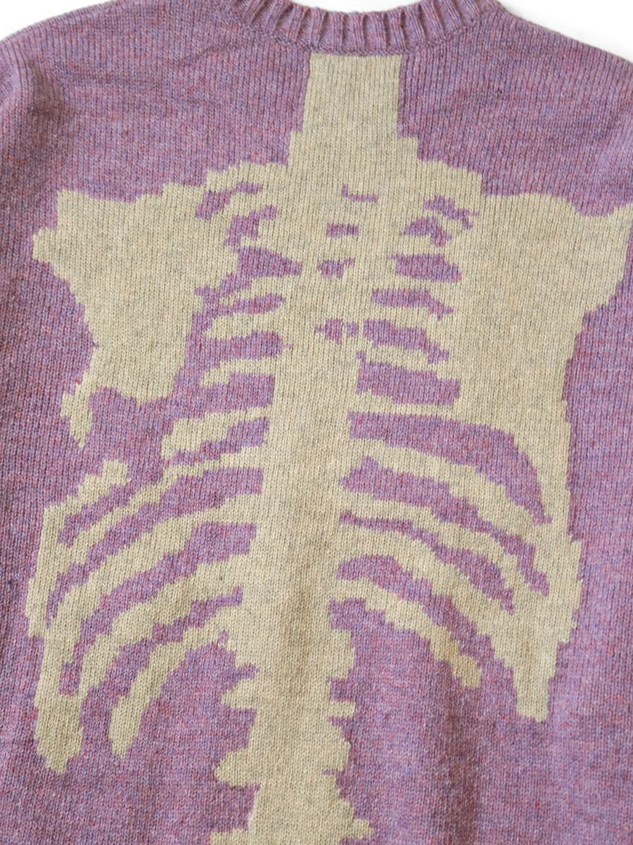 Kapital KAPITAL 5G wool bone crew sweater Skeleton purple Large Size US L / EU 52-54 / 3 - 2 Thumbnail