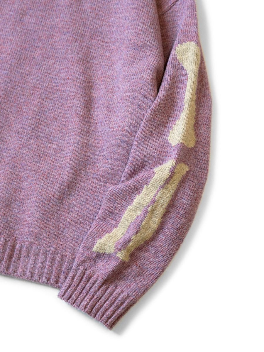 Kapital KAPITAL 5G wool bone crew sweater Skeleton purple Large Size US L / EU 52-54 / 3 - 4 Thumbnail