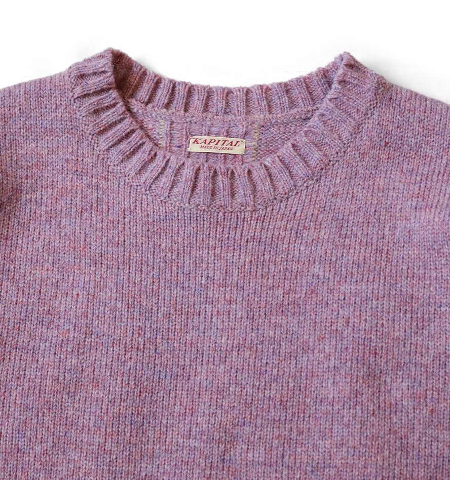 Kapital KAPITAL 5G wool bone crew sweater Skeleton purple Large Size US L / EU 52-54 / 3 - 3 Thumbnail
