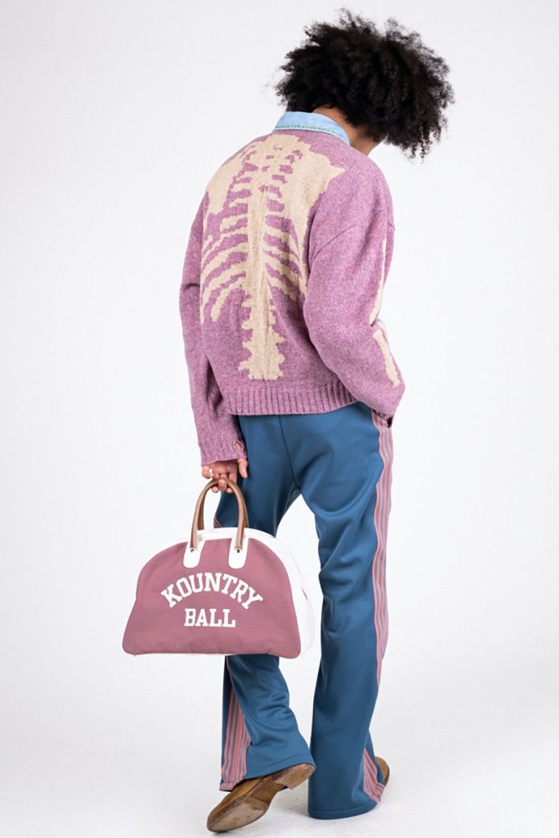 Kapital KAPITAL 5G wool bone crew sweater Skeleton purple Large Size US L / EU 52-54 / 3 - 9 Thumbnail