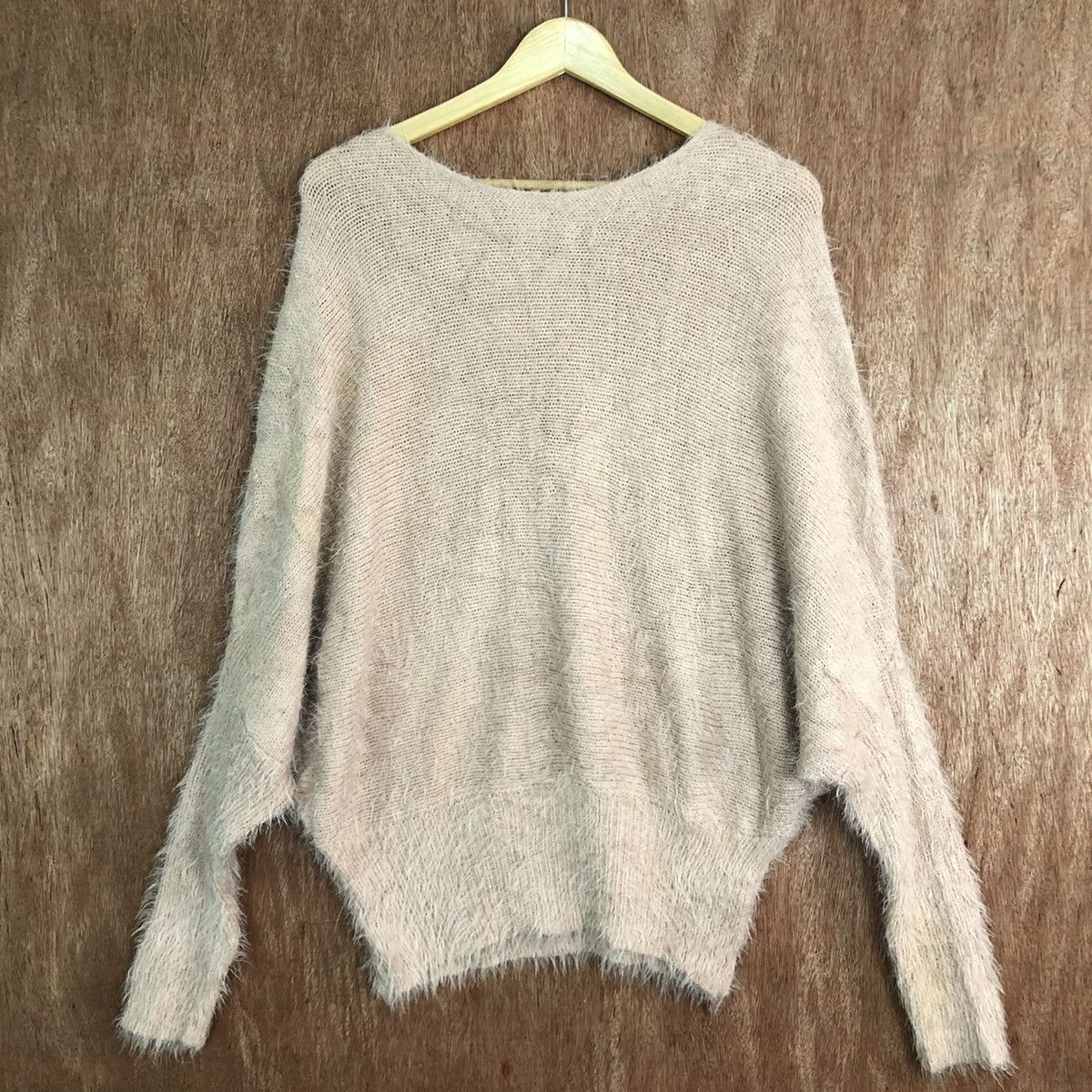 Homespun Knitwear × Japanese Brand DLL N´or Brown Mohair shag shaggy fur Knitwear #c420 Size US L / EU 52-54 / 3 - 3 Thumbnail